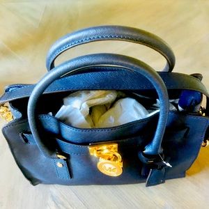 MICHAEL MICHAEL KORS- Hamilton Leather Satchel.